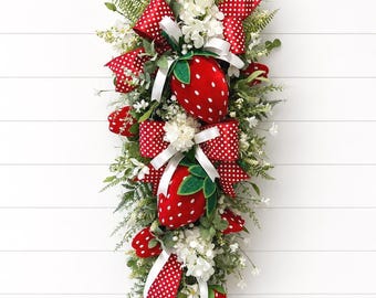 Strawberry Wreath for Front Door