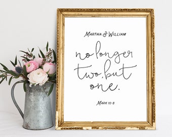 Engagement Marriage Greeting Card ~ Love...They Are No Longer Two But One Flesh Scripture ~ Mark 10:8