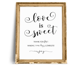 Love Is Sweet Wedding Quotes Wedding Quote Sign Wedding Etsy