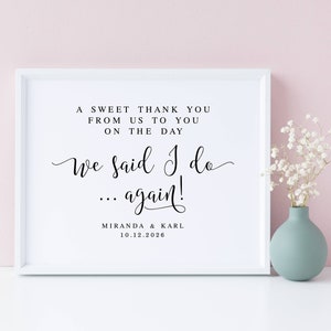 Vow Renewal Sign: Personalized Wedding Decor (PDF & JPG)