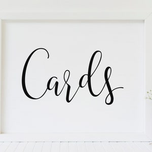 Cards Sign, Cards Sign Wedding, Cards Sign Printable, Wedding Card Sign ...
