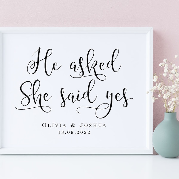 He Asked She Said - Etsy