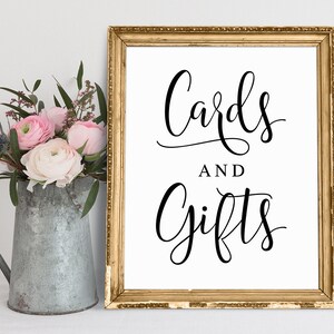 Cards And Gifts Sign, Wedding Cards Table Sign, Wedding Gifts Table Sign, Wedding Signage, Wedding Printables, Cards And Gifts, Wedding Art