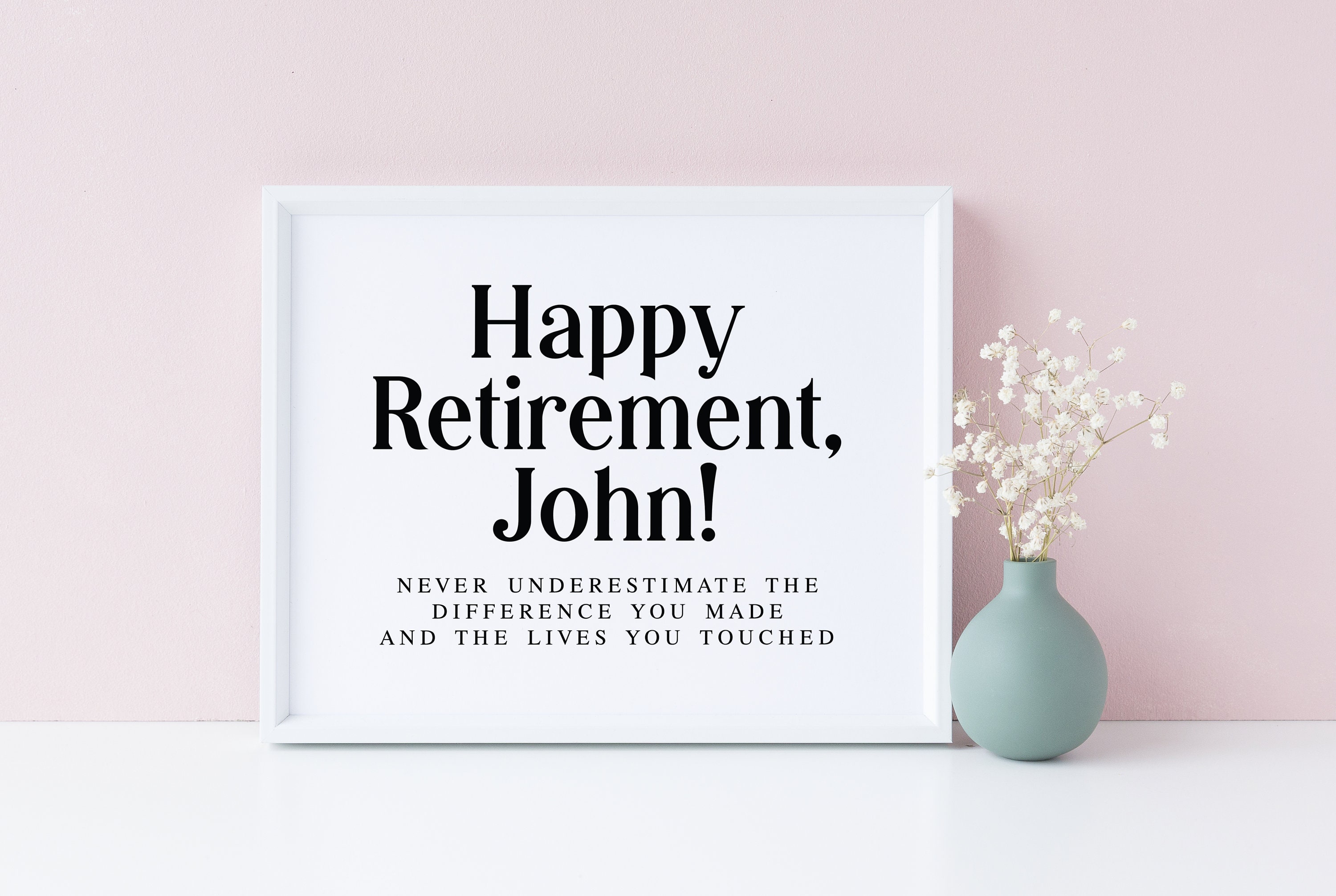 Personalized Retirement Gift Sign: Coworker Leaving Gift (PDF \u0026 JPG), image size:3000x2013