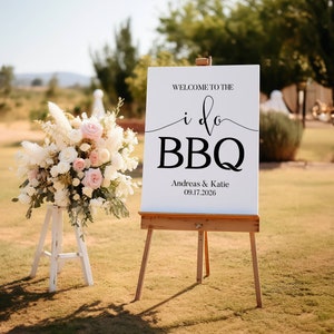 Welcome To The I Do BBQ, Wedding Bbq Sign, Wedding bbq Sign Printable, Personalized Wedding BBQ Sign, Custom Wedding Signs, Wedding Prints