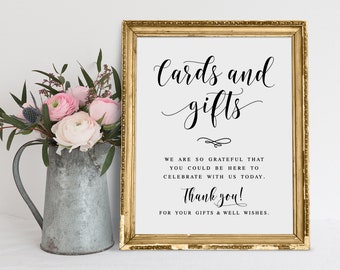 Cards And Gifts Sign, Wedding Cards Table Sign, Wedding Gift Table Sign, Wedding Signs, Wedding Reception Signs, Cards And Gifts, Gifts Sign