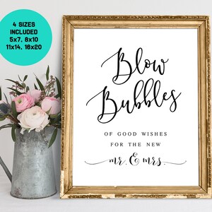 Wedding Signs, Blow Bubbles Of Good Wishes, Wedding Printables, Blow Bubbles Of Good Wishes Sign, Wedding Bubbles Sign,Bubbles Send Off Sign
