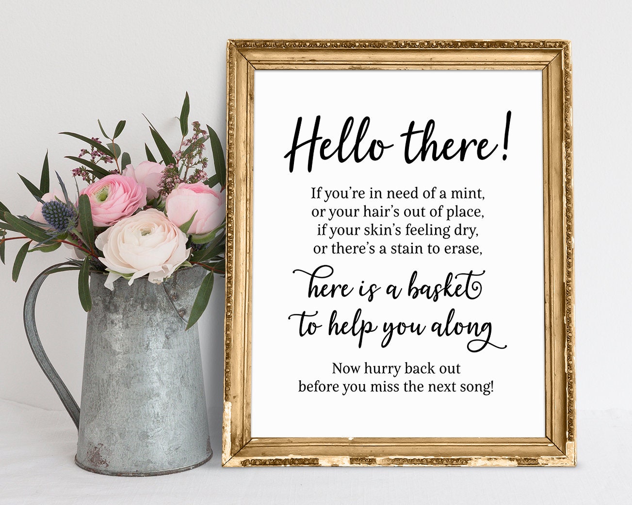 Wedding Bathroom Basket – Must-Haves List & Free Sign