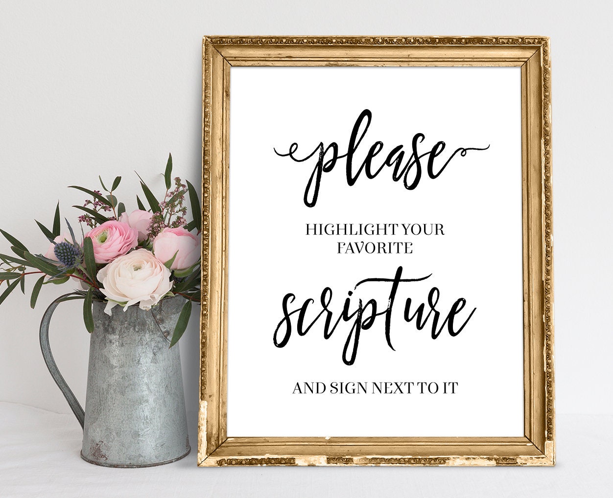 gravid Hold op ørn Please Highlight Your Favorite Scripture and Sign Next to It - Etsy