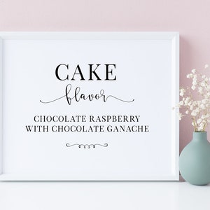 Cake Flavor Sign, Wedding Cake Flavor Sign, Wedding Cake Sign, Dessert Table Sign, Cake Table Sign, Reception Signs, Cake Printable Sign