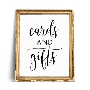 Cards And Gifts Sign, Wedding Signs, Wedding Reception Signs, Cards And Sign, Cards And Gifts, Cards And Gifts Sign Printable, Wedding Sign