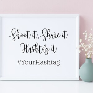 Personalized Wedding Hashtag Sign Printable (PDF & JPG)