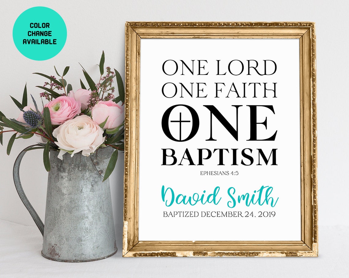 One Lord One Faith One Baptism Baptism Sign Baptism Etsy One Lord One Faith One Baptism Baptism Sign Baptism Etsy