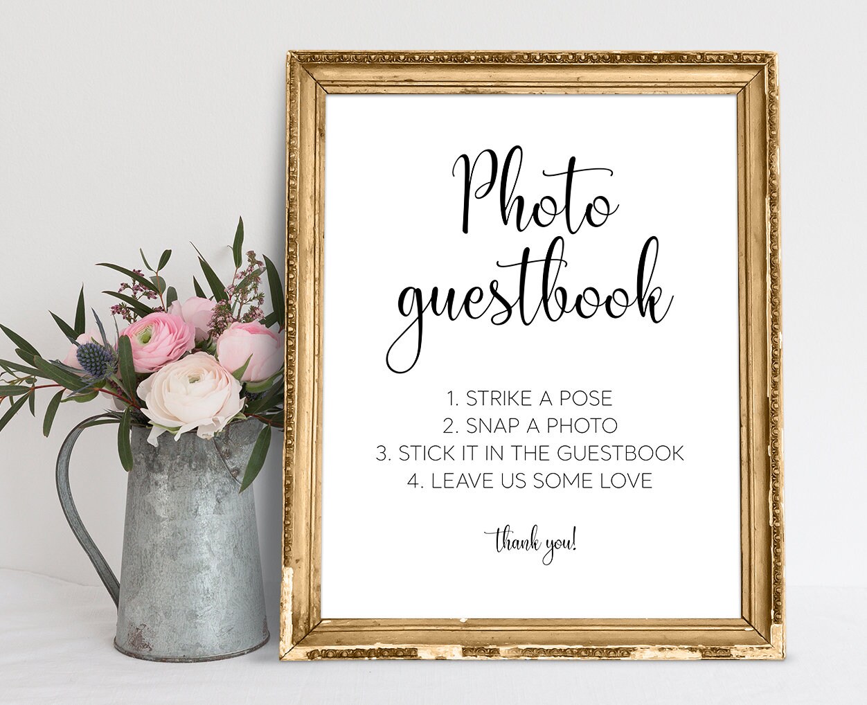 Photo Guestbook Sign Photo Guest Book Sign Strike A Pose Etsy
