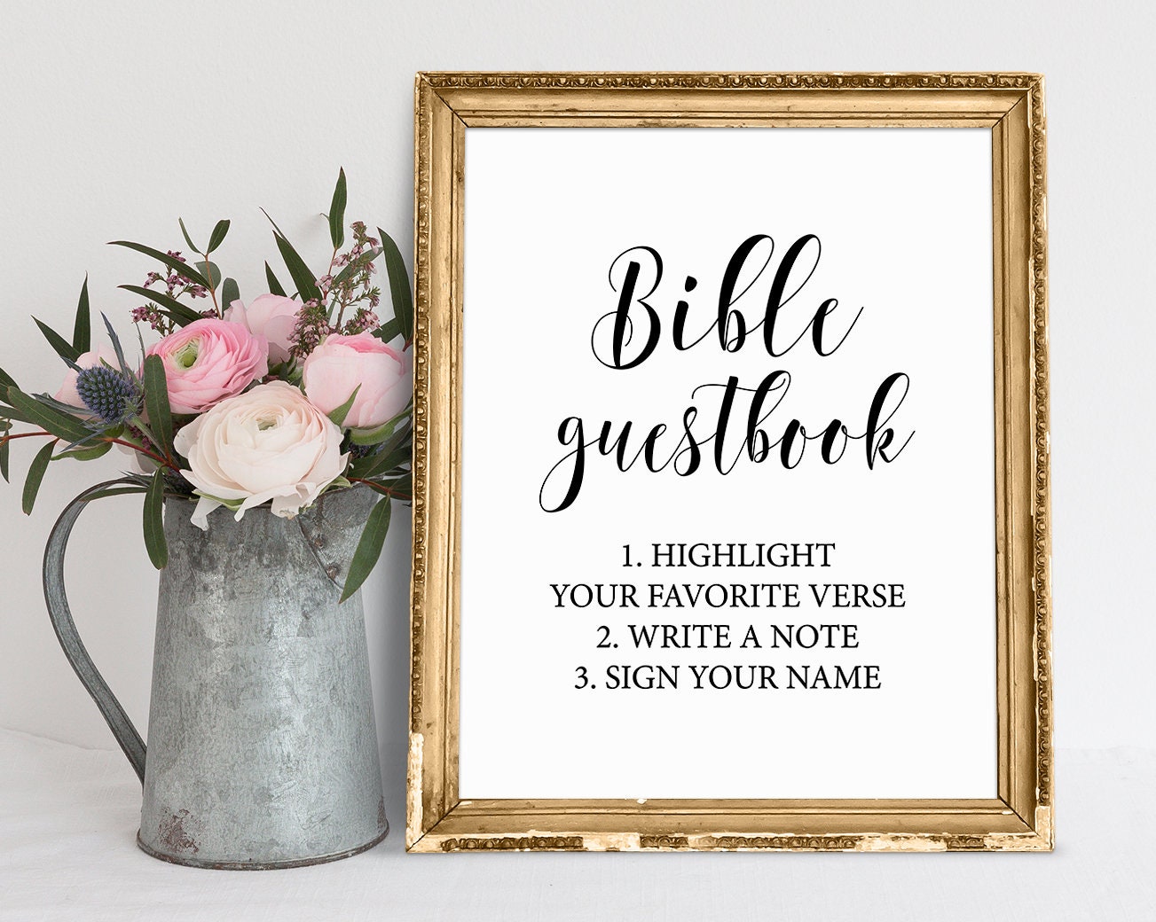 Bible Guestbook Sign Wedding Signs Bible Guestbook Wedding Etsy