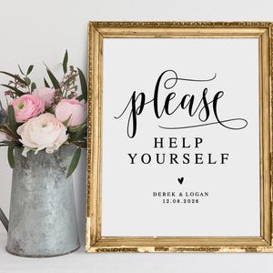Modern Minimalist Wedding Sign: Personalized Reception Decor (PDF & JPG)