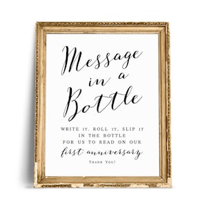 Message In A Bottle, Wedding Signs, Bottle Guestbook, Bottle Guest Book For Wedding, Message In A Bottle Sign, Wedding Day Signs, Reception