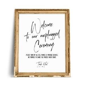 Wedding Unplugged Ceremony Sign, Unplugged Ceremony Sign, Unplugged Wedding Sign, Wedding Unplugged Sign, Unplugged Printable Sign