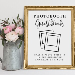 Photobooth Guestbook Sign, Wedding Photo Guest Book Sign, Wedding Reception Signs, Wedding Download, Wedding Decor, Wedding Signage