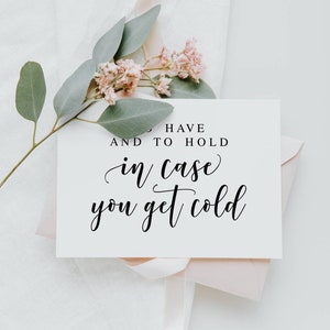 Wedding Blanket Sign: Minimalist Cold Weather Design (Digital Download)