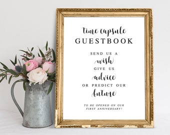 Time Capsule Guestbook Sign: Wedding Printable (Digital Download)