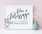 Wedding Video Guestbook Sign: Film A Message Print (PDF & JPG)