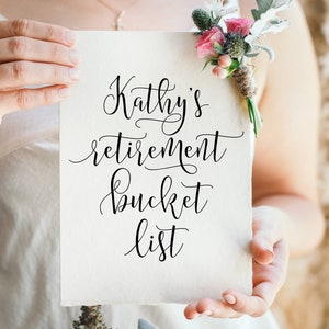Ruhestand Bucket List, Ruhestand Party Schild, Bucket List Vorschläge hier, Ruhestand Schilder, Bucket List Gästebuch, Ruhestand Gästebuch