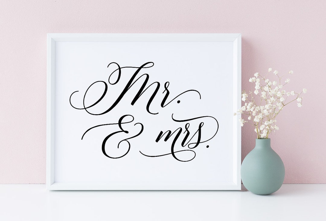 Mr and Mrs Sign, Wedding Signs, Wedding Ceremony Sign, Wedding ...