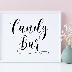 Candy Bar Hochzeitsschild: Kalligraphie Kunstdruck (Digitaler Download)