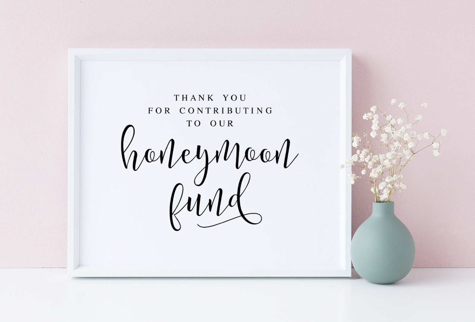 Thank You For Contributing To Our Honeymoon Fund Wedding Etsy España