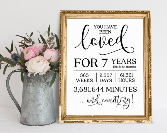 Has sido amado durante años, cartel del séptimo cumpleaños