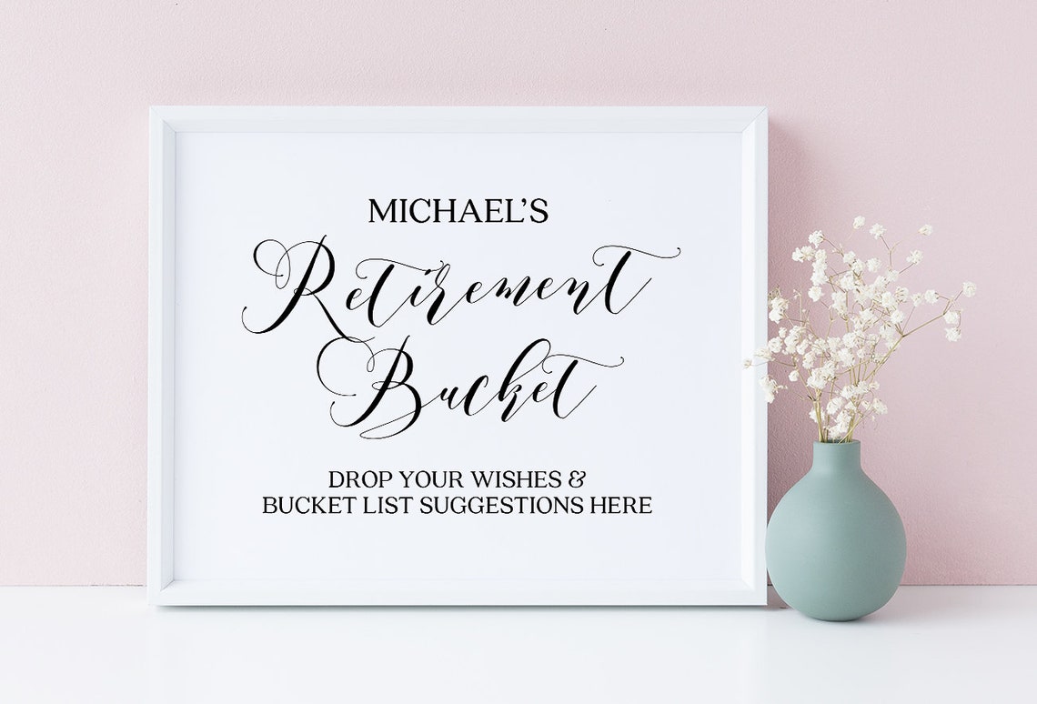 Retirement Bucket List Retirement Party Sign Reteriment Etsy