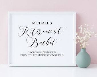 Personalized Retirement Bucket List Sign (Digital Download)