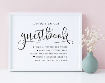 How To Sign Our Guestbook, Wedding Signs, Wedding Guestbook Sign, Wedding Printables, Guest Book Sign, Reception Signs, Wedding Signage