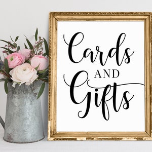 Cards And Gifts Wedding Sign, Cards And Gifts Sign, Wedding Cards Sign, Gift Table Sign For Wedding, Wedding Signage, Wedding Sign Printable