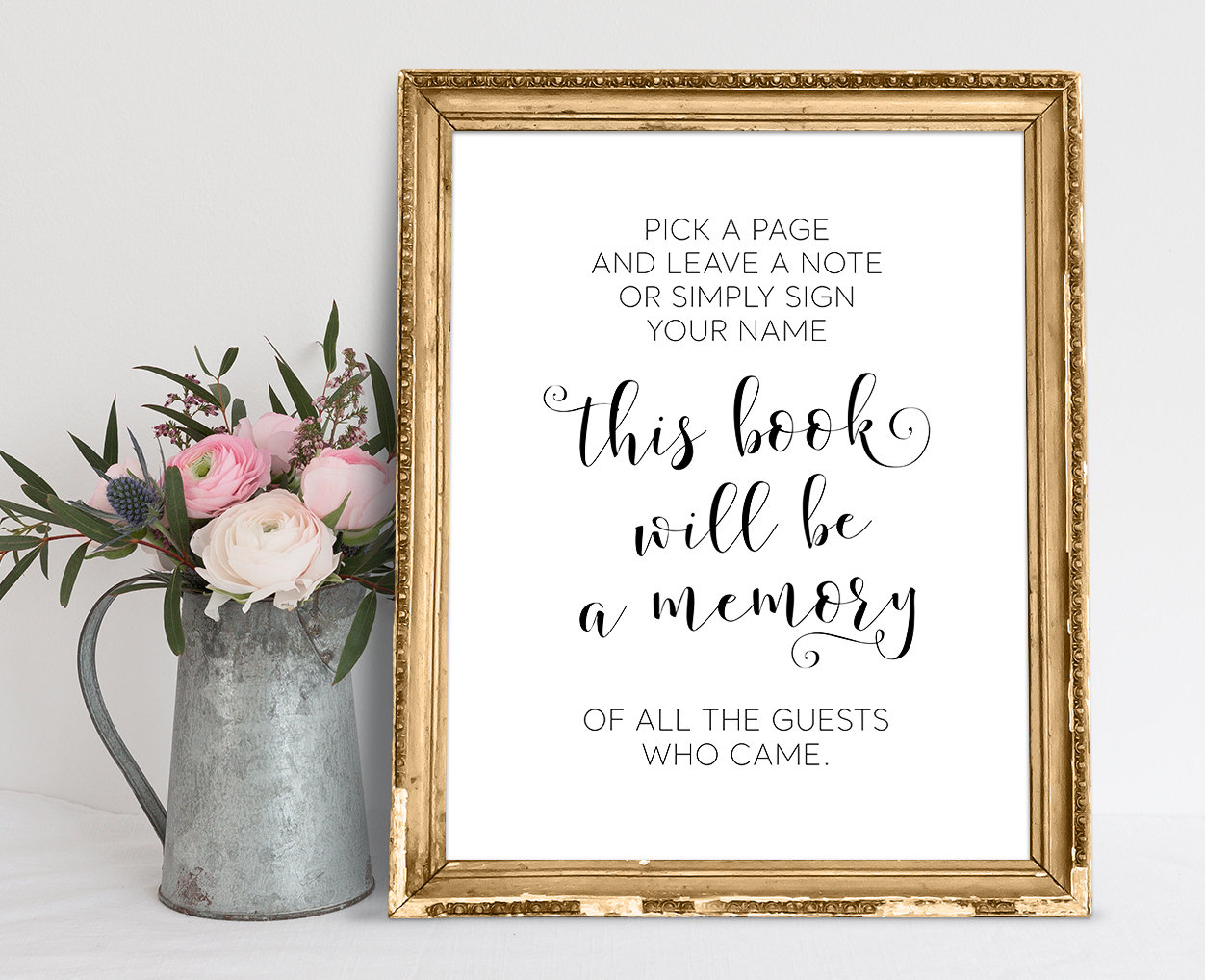 Wedding Guestbook Sign Pick A Page and Leave A Note This Etsy Canada