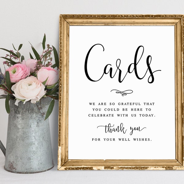 Cards Sign, Wedding Cards Sign, Wedding Thank You Sign, Wedding Signs, Wedding Signage, Cards Table Sign For Wedding, Gifts And Cards Sign