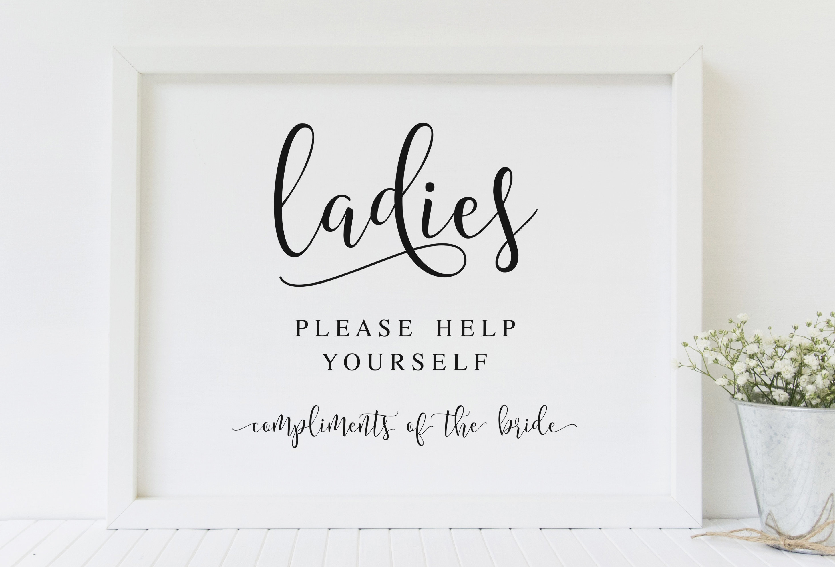 Wedding Ladies Room Sign Wedding Bathroom Sign Wedding Etsy