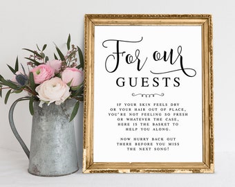 Wedding Guest Bathroom Sign: Printable Reception Decor (PDF & JPG)