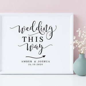 Hochzeit Wegweiser, Hochzeit Wegweiser, Richtungsschilder Hochzeit, Hochzeitsbeschilderung, Hochzeitsschilder, Hochzeitsdrucke, Hochzeit auf diesem Weg