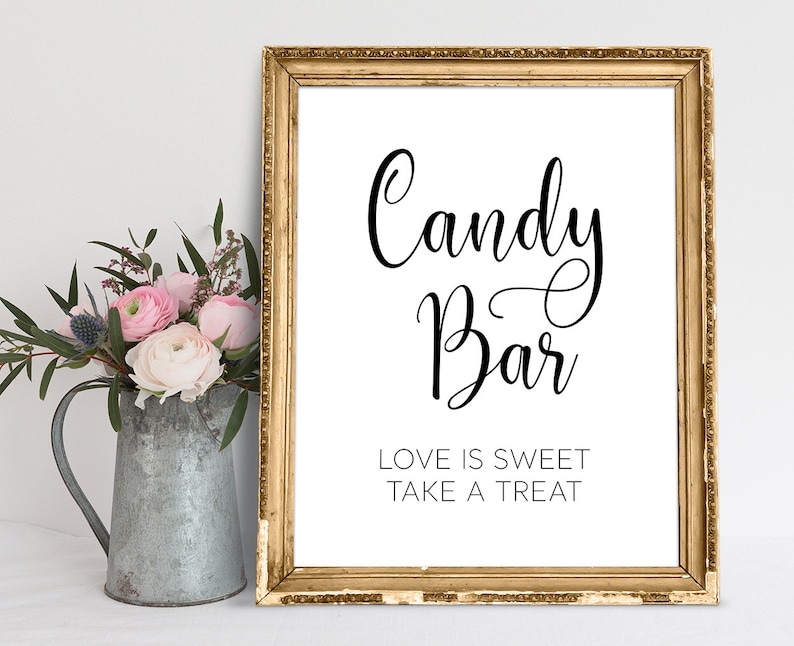 Candy Bar Sign Candy Bar Printable Love is Sweet Take A Etsy