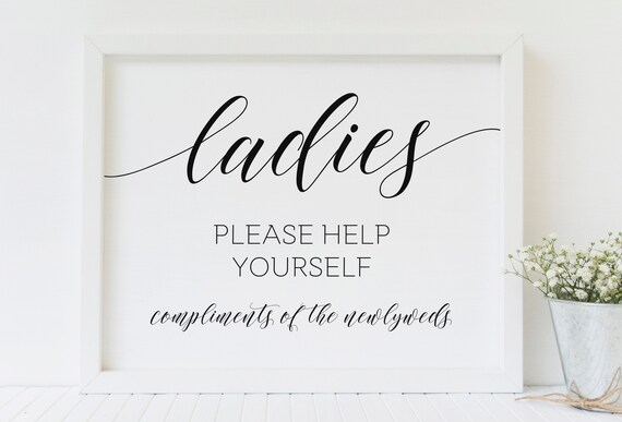 Ladies Bathroom Sign Wedding Bathroom Signs Wedding - Etsy