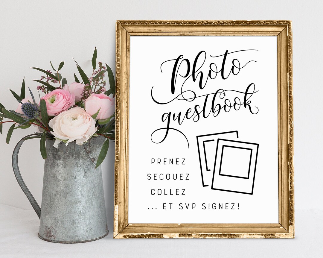 Photo Guest Book French Wedding Signs Photo Guest Book Sign Etsy