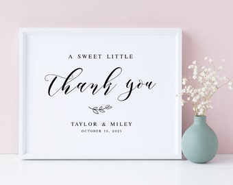Personalized Wedding Thank You Sign: Elegant Calligraphy (PDF & JPG)