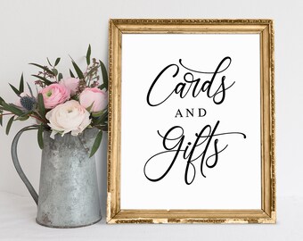 Cards And Gifts Sign, Wedding Signs, Cards And Gifts, Wedding Signage, Cards And Gifts Sign For Wedding, Gifts Table Sign, Cards Table Sign