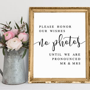 Unplugged Ceremony Sign: No Photos Wedding Decor (Digital Download)