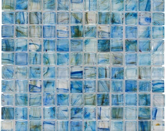 MTO0083 | Classic Uniform Square Light Green Glossy Glass Mosaic Tile