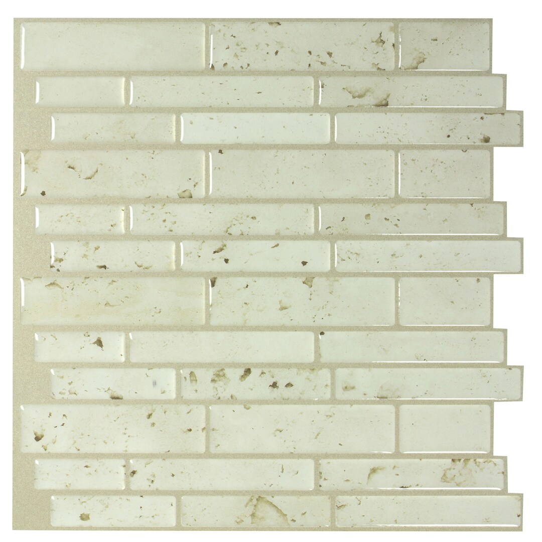 MTO0466 Modern White Stone Look Glossy Mosaic Vinyl Peel and Etsy