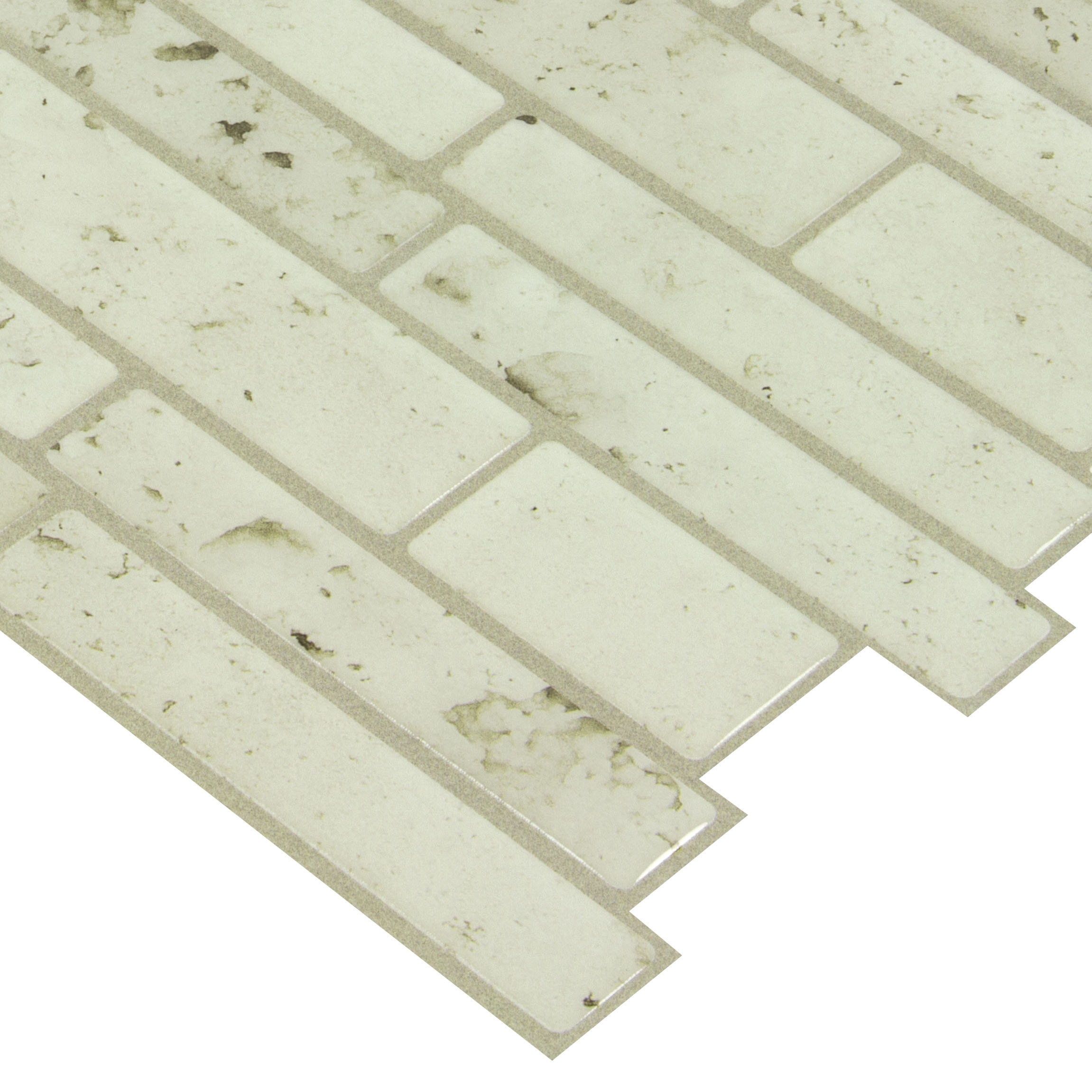 MTO0466 Modern White Stone Look Glossy Mosaic Vinyl Peel and Etsy