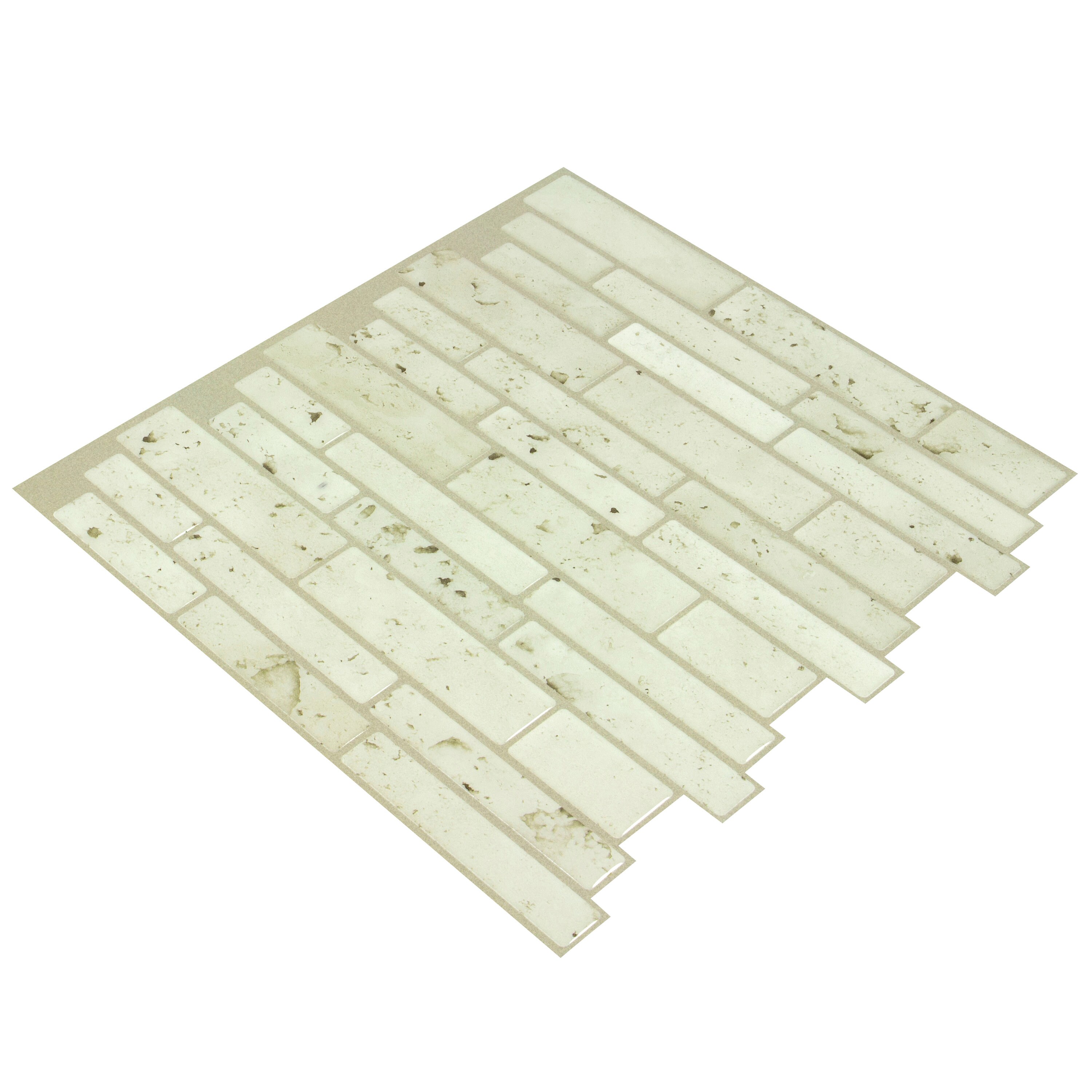 MTO0466 Modern White Stone Look Glossy Mosaic Vinyl Peel and Etsy